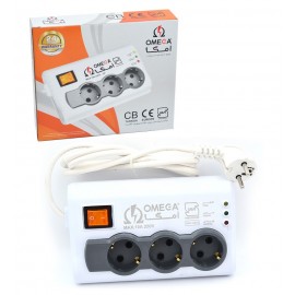 محافظ برق امگا (Omega) مدل 3 خانه 1.5 متری P3100 ارت دار - استاندارد