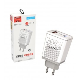 فست شارژر تک پورت لیتو (LEITU) + کابل اندروید مدل LH-4