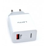 فست شارژر تک پورت لیتو (LEITU) + کابل TYPE-C مدل LH-4