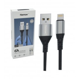 کابل آیفون (lightning) پارچه ای طول 1 متر Hanrox مدل C81