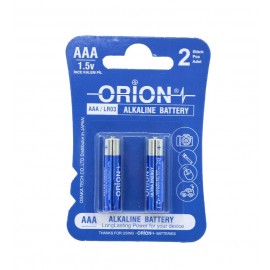 باتری نیم قلمی اوریون (ORION) مدل Alkaline AAA LR03 (کارتی 2 تایی)