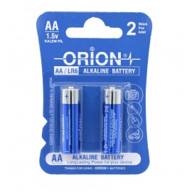 باتری قلمی اوریون (ORION) مدل Alkaline AA LR6 (کارتی 2 تایی)