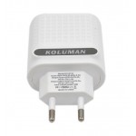 فست شارژر 2 پورت + کابل Type-C کلومن (Koluman) مدل KC-H110