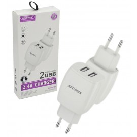 شارژر 2 پورت + کابل اندروید کلومن (Koluman) مدل KC-H705