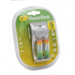 شارژر باتری جی پی (GP PowerBank) مدل PB25 + باتری شارژی قلمی 2500mAh