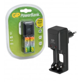 شارژر باتری جی پی (GP PowerBank) مدل OverNight S330 + باتری شارژی قلمی 1300mAh
