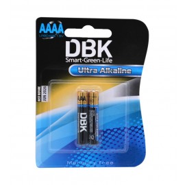 باتری نیم قلمی دی بی کی (DBK) مدل Ultra ALKALINE AAAA LR8D425 (کارتی 2تایی)