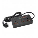 رابط برق 3 خانه + شارژ USB چهار پورت لیتو (LEITU) مدل LS-2