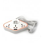 رابط برق 3 خانه + شارژ USB چهار پورت لیتو (LEITU) مدل LS-1