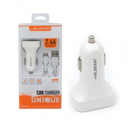 شارژر فندکی 2 پورت + کابل آیفون BLBERRI مدل BLB-122