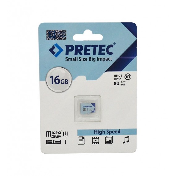 رم موبایل پرتک (PRETEC) مدل 16GB micro SD UHS-1 533X