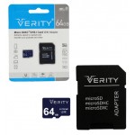 رم موبایل Verity 64GB MicroSDXC UHS-1 80MB/S 533Xخشاب دار