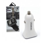شارژر فندکی 2 پورت USB و Treqa Type-C مدل CC-317
