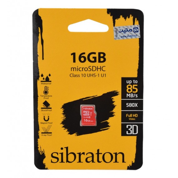 رم موبایل Sibraton مدل 16GB MicroSDHC U1 580X 85MB/S