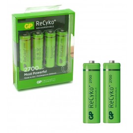 باتری قلمی اورجینال شارژی جی پی (GP) سری Recyko + 2700mAh (4 تایی)