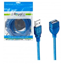 کابل افزایش طول USB شیلددار طول 5 متر رویال (Royal)