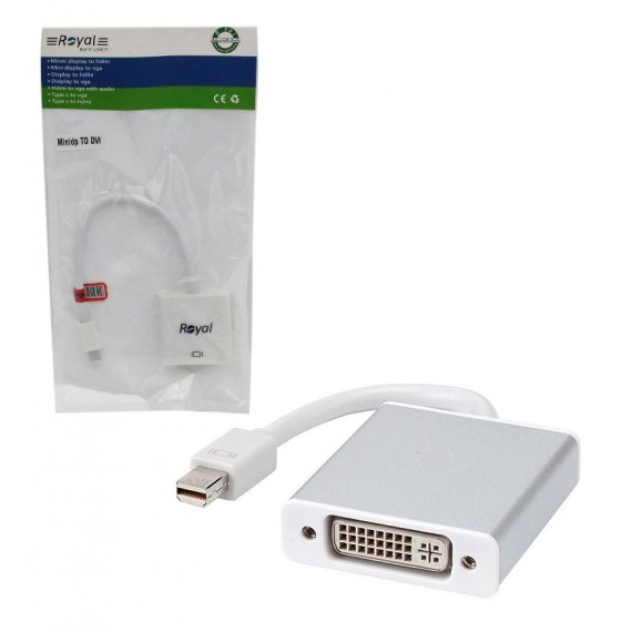 کابل تبدیل mini DisplayPort به DVI رویال (Royal)