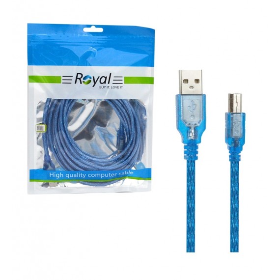 کابل پرینتر USB شیلدار طول 5 متر رویال (Royal)