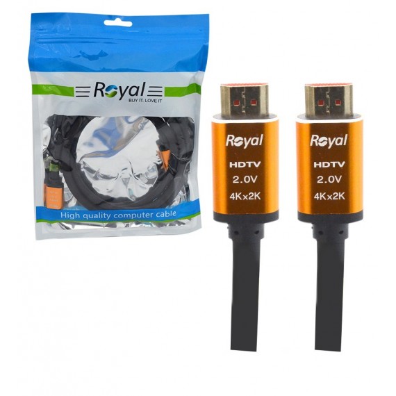 کابل HDMI 2.0 کنفی 4K طول 1.5 متر رویال (ROYAL)