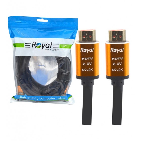 کابل HDMI 2.0 کنفی 4K طول 3 متر رویال (ROYAL)