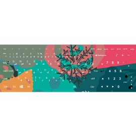 لیبل کیبورد چرمی فانتزی طرح Fiction کد 118