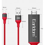 کابل اتصال آیفون به HDMI طول 2 متر MHL ارلدام (EARLDOM) مدل ET-W5