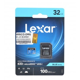 رم موبایل لکسار (LeXar) مدل 32GB MicroSDHC UHS-1 633X 100MB/S خشاب دار