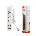 رابط برق 3 خانه + شارژ USB لیتو (LEITU) مدل LS-3