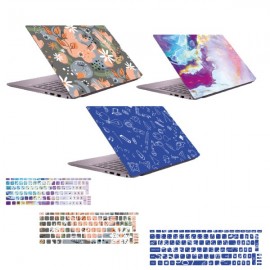 لیبل کیبورد و برچسب پشت لپ تاپ چرمی طرح های متنوع (دو تیکه)