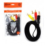 کابل 1 به 3 صدا و تصویر (RCA) طول 1.5 متر مچر (MACHER) مدل MR-214