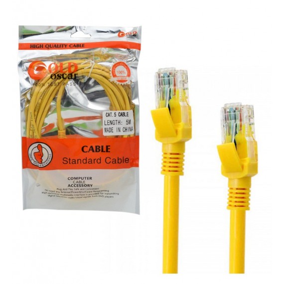 کابل شبکه CAT5 پچ کرد طول 5 متر GoldOscar