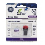 رم موبایل ویکومن (Vicco man) مدل 32GB Micro SD 533X UHS-1 A1 V10 80MB/S + رم ریدر