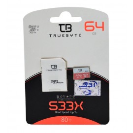 رم موبایل تروبایت (TRUE BYTE) مدل 64GB Micro SD 533X A2-V30 80MB/S خشاب دار