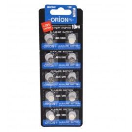 باتری سکه ای اوریون (ORION) مدل Alkaline 1.5V LR41 AG3 (کارتی 10 تایی)