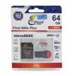 رم موبایل ویکومن (Vicco man) مدل 64GB Micro SD 600XPlus UHS-3 A1 V30 90MB/S رم ریدر + خشاب دار