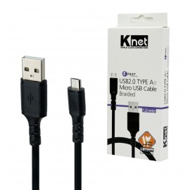 کابل اندروید 1.2 متری کی نت (Knet) BRAIDED کنفی مدل K-CUMB2012