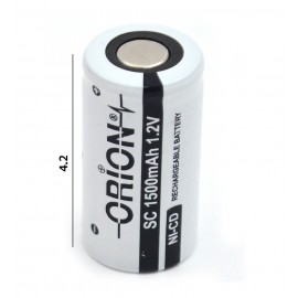 باتری شارژی اوریون (ORION) مدل SC 1500mAh 1.2V NI-CD