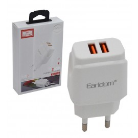 شارژر 2 پورت + کابل تایپ سی ارلدام (EARLDOM) مدل ES-124