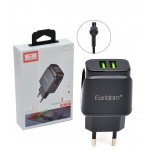 شارژر 2 پورت + کابل اندروید ارلدام (EARLDOM) مدل ES-124