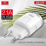شارژر 2 پورت + کابل تایپ سی ارلدام (EARLDOM) مدل ES-176