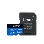 رم موبایل لکسار (LEXAR) مدل 64GB MicroSD U3 A1 V30 633X 100MB/S خشاب دار
