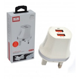 شارژر 2 پورت + کابل اندروید ارلدام (EARLDOM) مدل ES-198