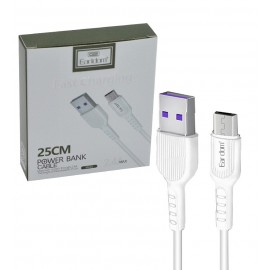 کابل اندروید (MicroUSB) پاوربانکی طول 25 سانتی متر ارلدام (EARLDOM) مدل EC-085M