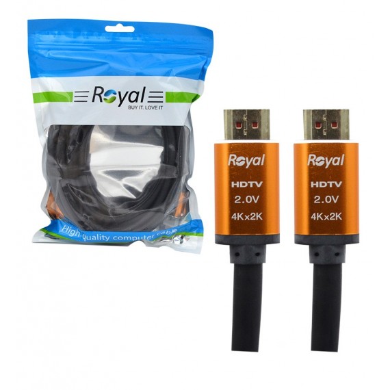 کابل HDMI 2.0 کنفی 4K طول 5 متر رویال (ROYAL)