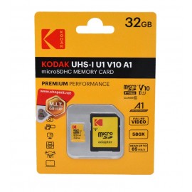 رم موبایل کداک (KODAK) مدل 32GB MicroSD U1 V10 A1 85MB/S 580X خشاب دار