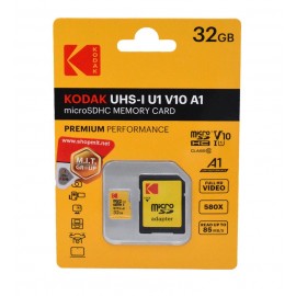 رم موبایل کداک (KODAK) مدل 32GB MicroSD U1 V10 A1 90MB/S 580X خشاب دار