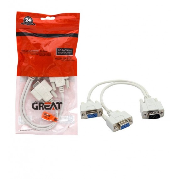 کابل 1 به 2 VGA گریت (GREAT)