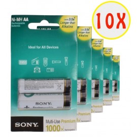 بسته 10 عددی باتری قلمی شارژی سونی (Sony) ظرفیت 2700mAh