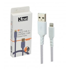 کابل آیفون(lightning) 1.2 متری کی نت (Knet) BRAIDED کنفی مدل K-CULB2012