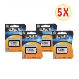 بسته 5 عددی باتری کتابی شارژی D.B.K مدل 9V 400mAh